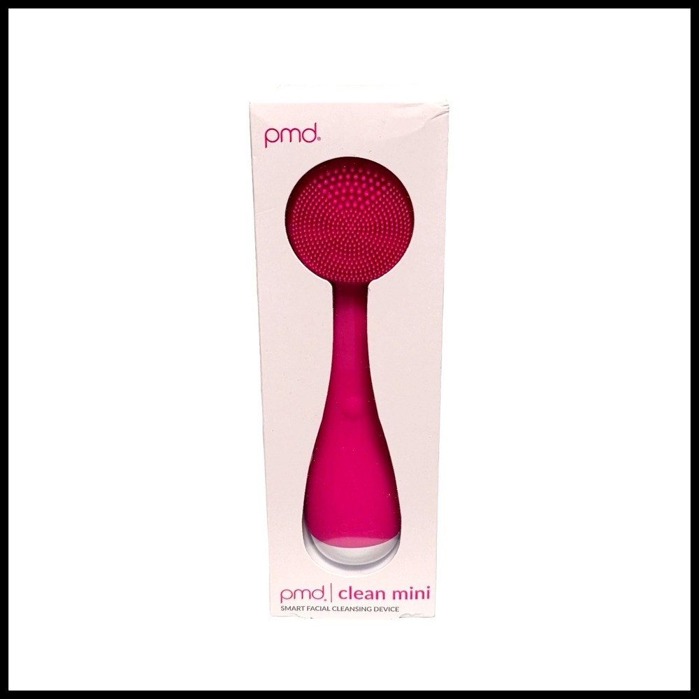 PMD Clean Mini Smart Facial Cleansing Device Berry Pink SonicGlow Technology